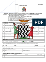 Zambia Teacher Form