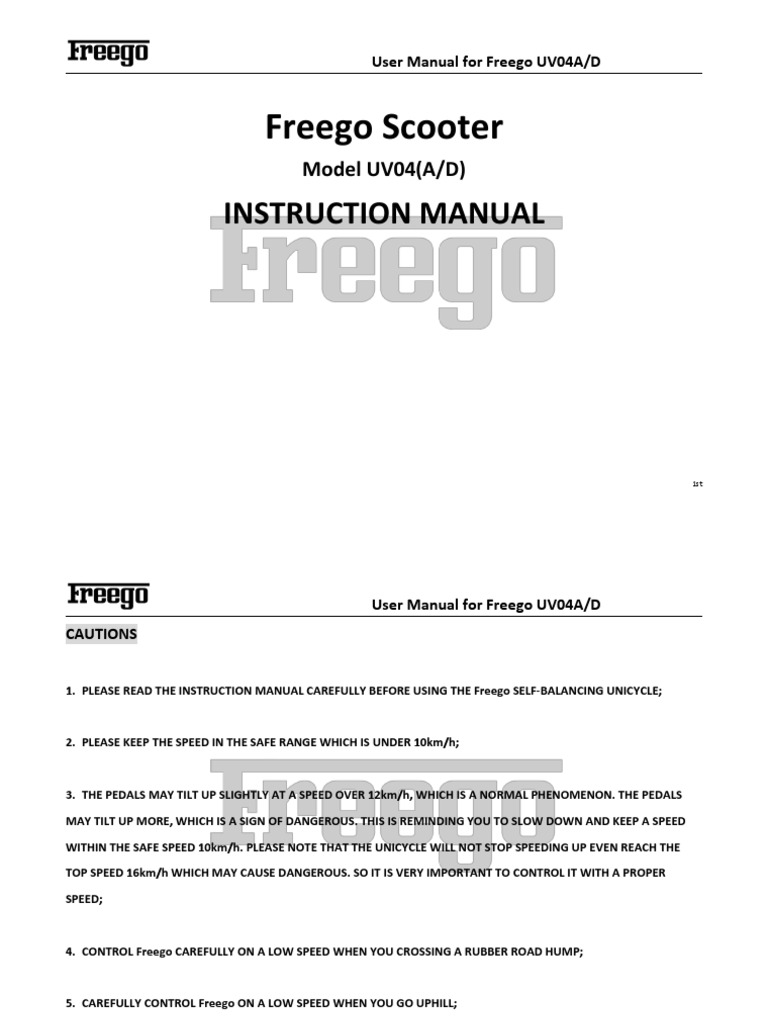 User Manual For Freego S1 - S2 - S3 PDF | PDF | Battery Charger.