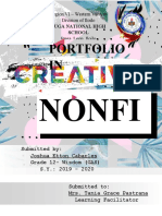 Creative Nonfiction Portfolio Cover Example