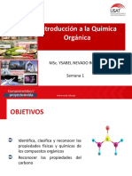 SESIÓN 1 QUIMICA ORGÁNICA Pripiedades Del Carbono y de Los Compuestos Orgánicos