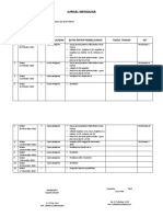 Contoh Jurnal Mengajar Guru Kelas V