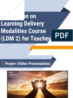 Orientation On Learning Delivery Modalities Course (LDM 2) For Teachers