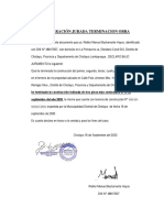 Declaracion Jurada Terminacion Obra - Doc Constru