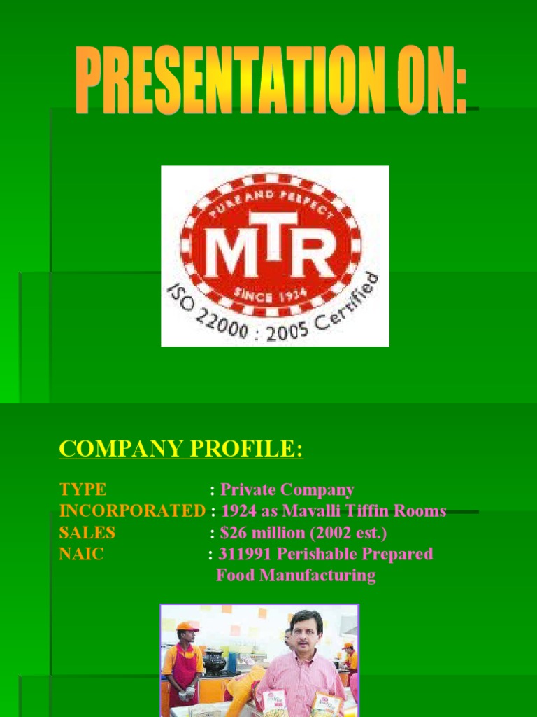 MTR | PDF | Food And Drink | Food Industry