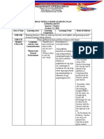 SAMPLE WEEKLY HOME LEARNING PLAN Editted