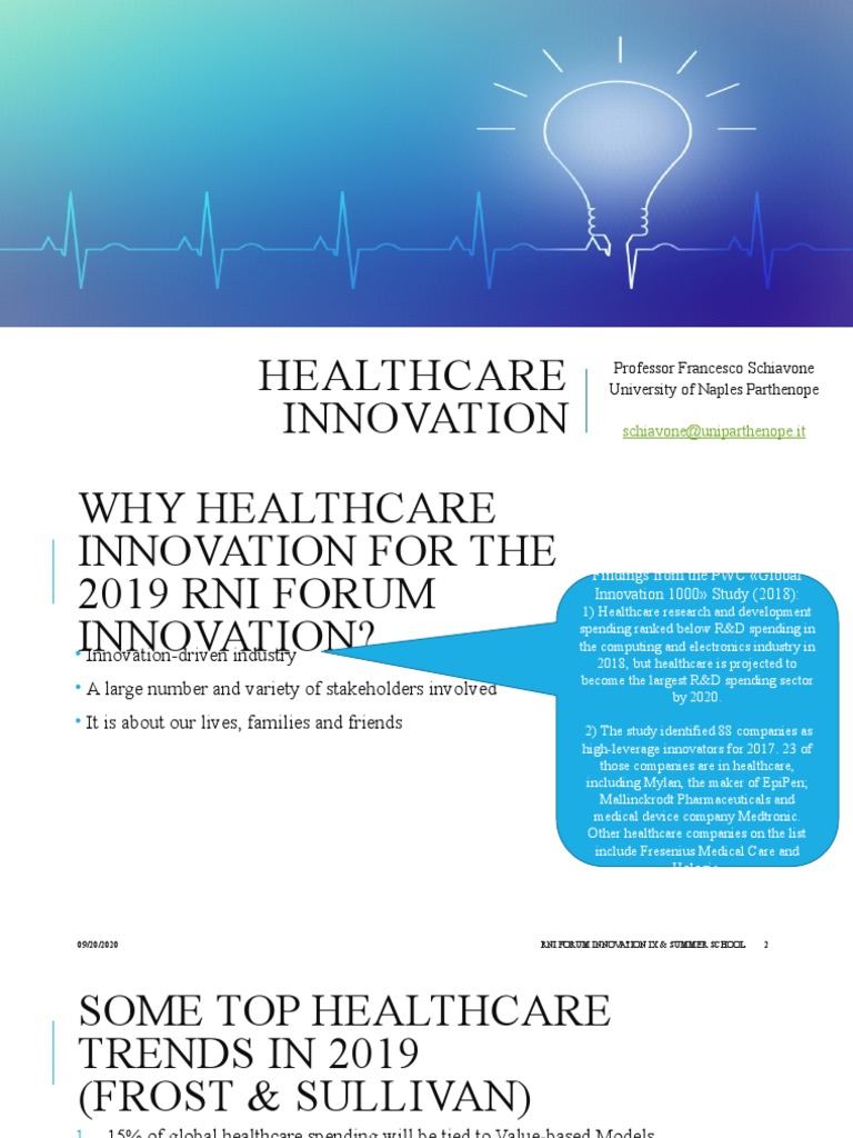 Healthcare Innovation Insights 2019 | PDF | Health Economics | Health Care