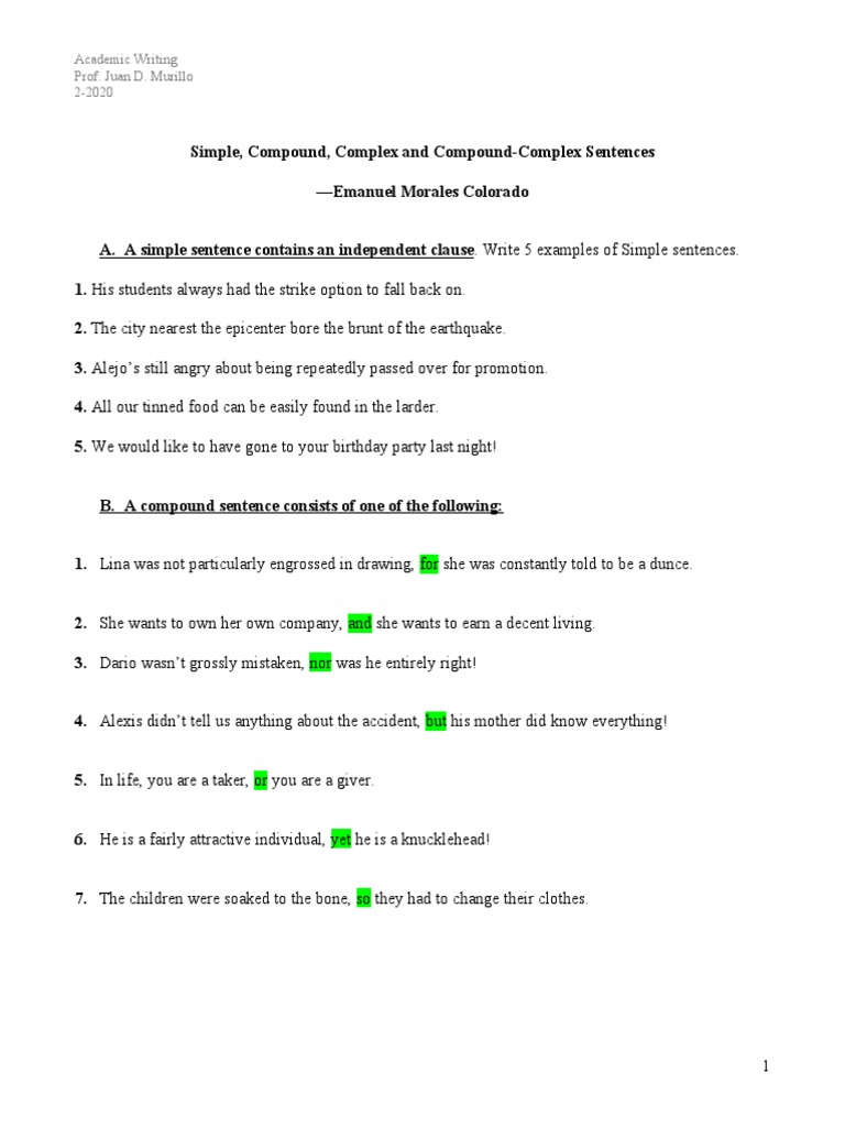 Mastering Sentence Structures in Writing | PDF
