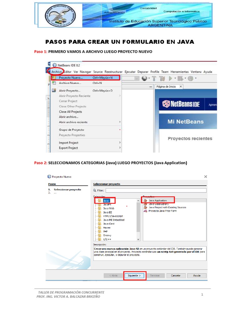 Guia para Crear Un Formulario en Java-2020 PDF | PDF | Java (lenguaje ...