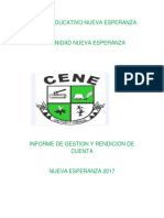 Centro Educativo Nueva Esperanza informe 2017