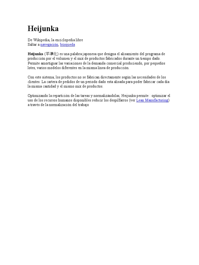 Heijunka | PDF