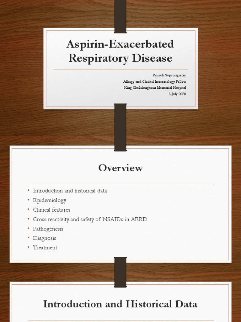 AspirinExacerbated Respiratory Disease PDF Asthma Aspirin