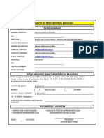 Formato de Proveedor Servicios