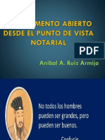 Testamento Abierto Desde El Punto de Vista Notarial, El