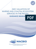 Guidance Manual On Economic Valuation of Marine and Coastal Ecosystem Services in The Pacific (2016)