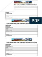 Surat Saman Kesalahan Disiplin Sekolah