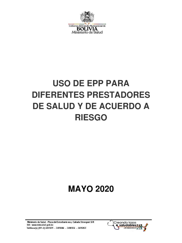 Anexo 6 TB MINSA USO EPP PARA DIFERENTES SERVIDORES SALUD PDF