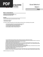 Excel Skills For Business: Intermediate I: Week 4: Summarising Data