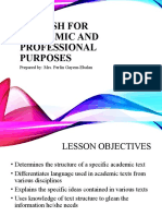 English For Academic and Professional Purposes: Prepared By: Mrs. Perlin Gayem-Ebalan