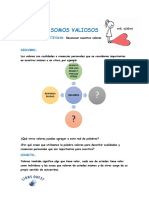 SOMOS VALIOSOS Actividad 1 Destrezas para El Crecimiento