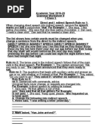 Indirect Speech Question Grammar