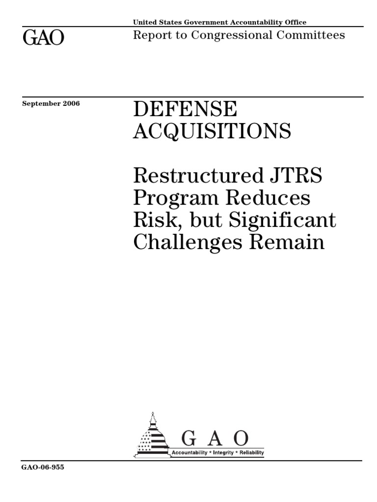 Report To Congressional Committees: United States Government ...