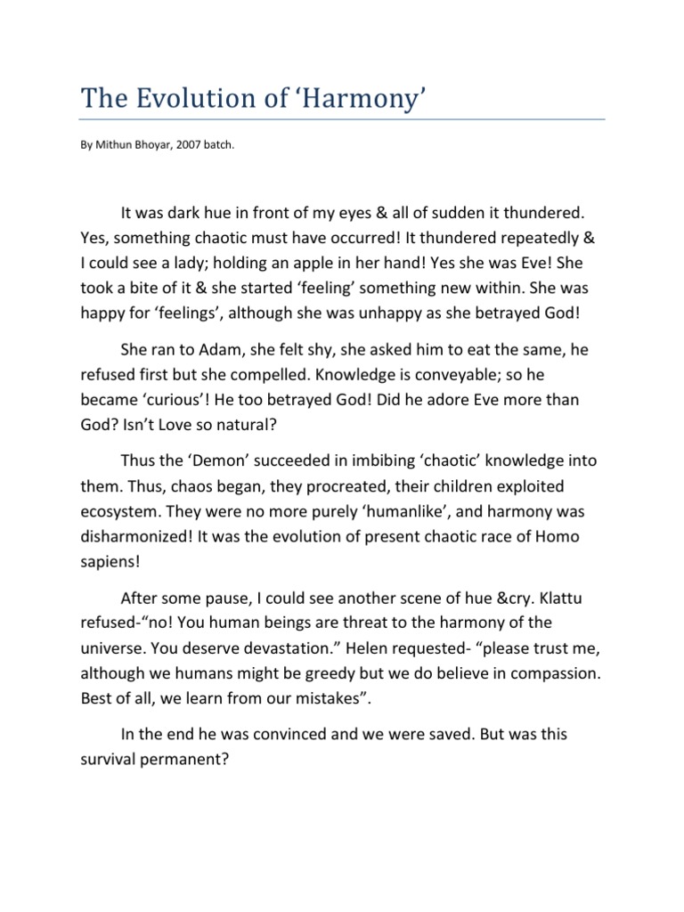 The Evolution of Harmony PDF