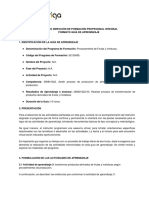 Procesamiento de frutas y verduras: Guía de aprendizaje para la transformación de productos