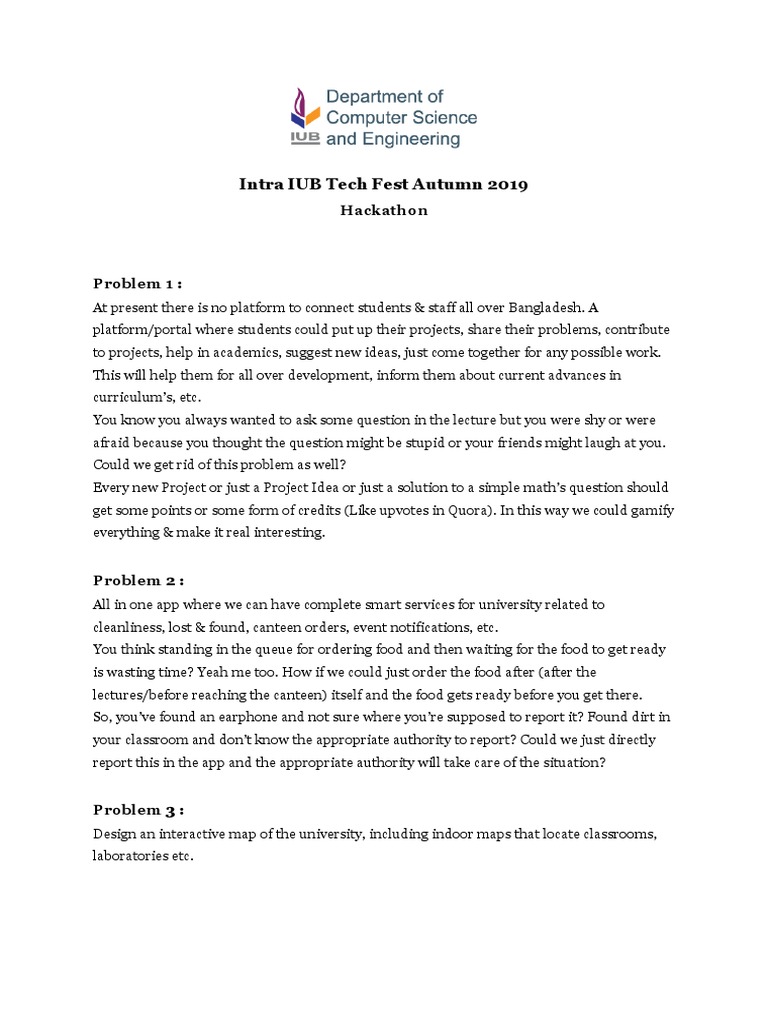 Hackathon Challenges and Guidelines | PDF | Hacker Culture | User Interface