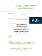 Informe de TEORÍA GENERAL DE LOS SISTEMAS