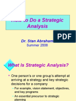 How To Do A Strategic Analysis: Dr. Stan Abraham