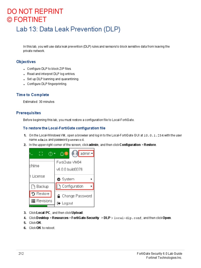 LAB 13 - Data Leak Prevention (DLP) PDF | PDF | Proxy Server | World ...