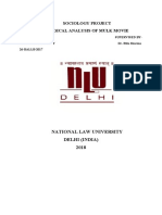 Sociology Project Sociological Analysis of Mulk Movie: National Law University Delhi (India) 2018