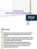 Deret Taylor Dan Analisis Galat