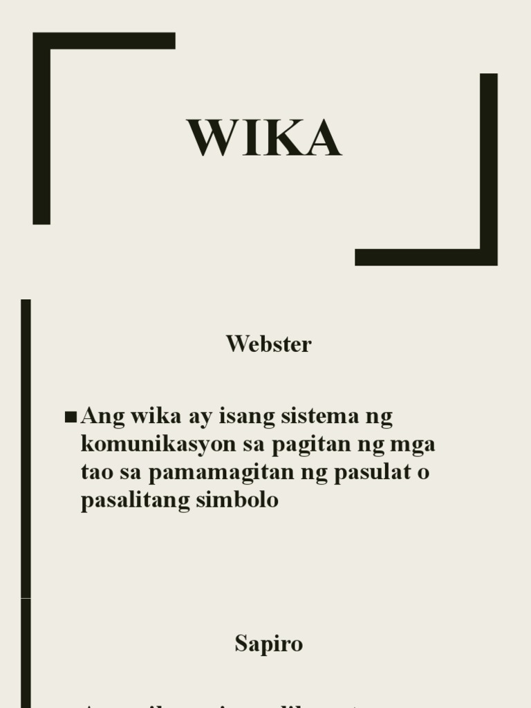 Wika | PDF