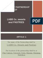 Articles of Partnership OF: LABB Co. Sweets and Pastries