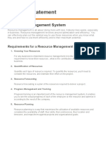Problem Statement: Resource Management System