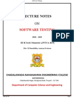 Lecture Notes: Software Testing