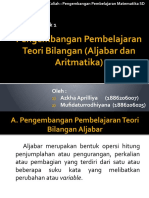 Pengembangan Pembelajaran Teori Bilangan (Aljabar Dan Aritmatika