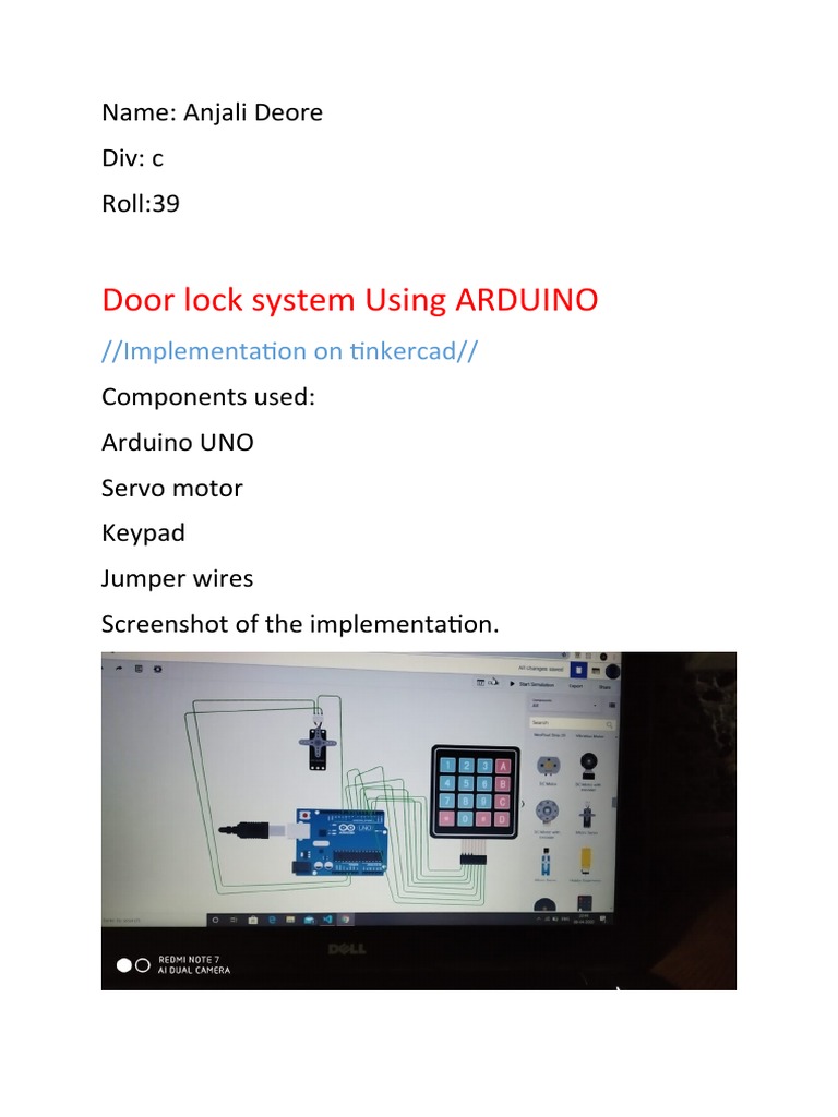 Arduino Door Lock System Guide | PDF | Teaching Methods & Materials ...