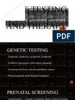 Gene Testing and Therapy
