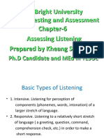 TSLB3063 - Assessing Listening 
