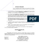 Affidavit Request: Teodoro Marcelo Sr. Affiant