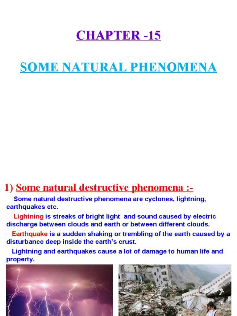 Chapter 15 Some Natural Phenomena Pdf Earthquakes Lightning