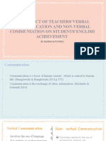 Effect of Teacher Communication on English Achievement