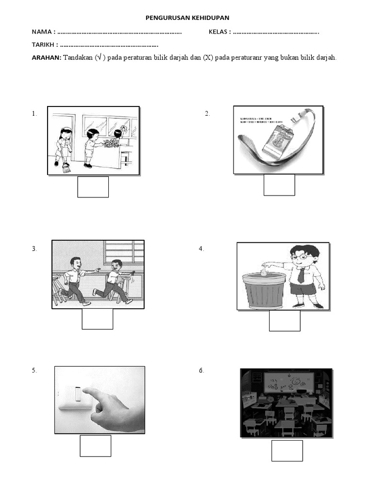 Lembaran Kerja Peraturan Bilik Darjah | PDF