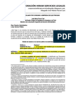 Modelo Reclamo Por Consumo de Electricidad A Empresa de Luz - Autor José Mária Pacori Cari