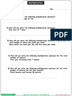 Multipliation Sentence 2