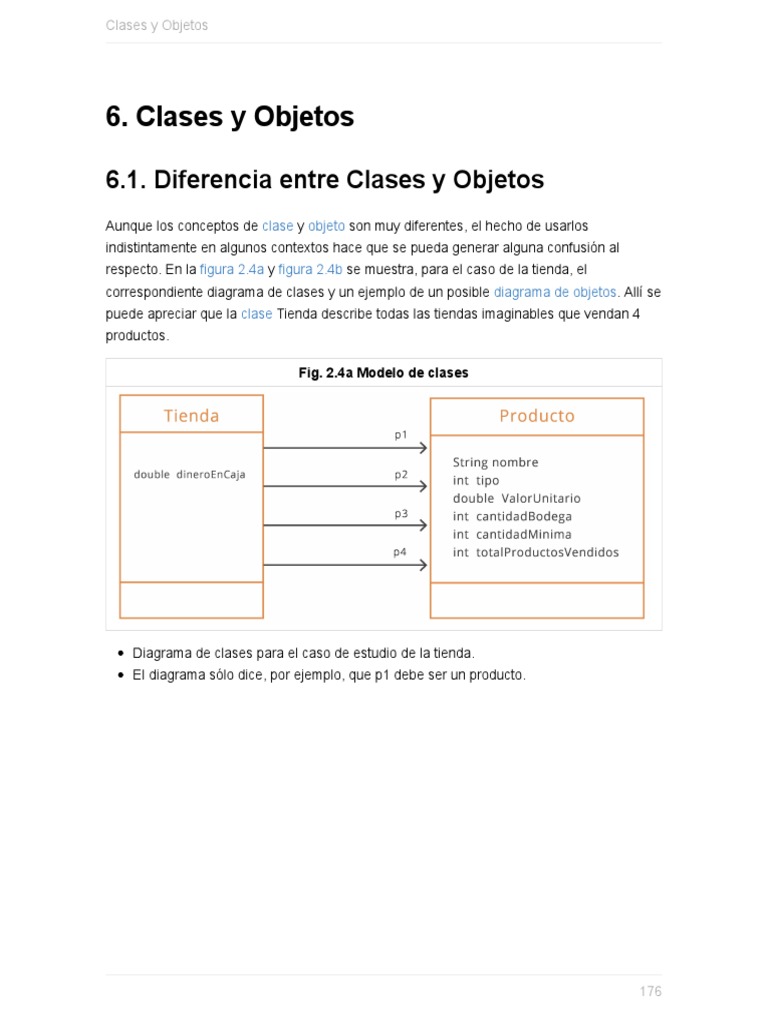 Clases y Objetos 6 1 Diferencia Entre | PDF | Objeto (informática ...