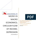 Micro Vs Macro Economics Circular Flow of Income Depression