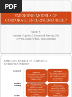 Emerging Models of Corporate Enterpreneurship